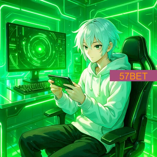 Imagem promocional da 57BET mostrando a plataforma e suas vantagens