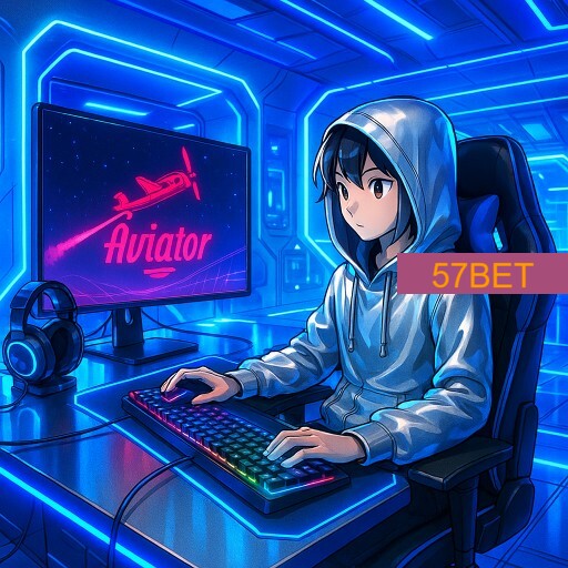 Imagem promocional da 57BET mostrando a plataforma e suas vantagens