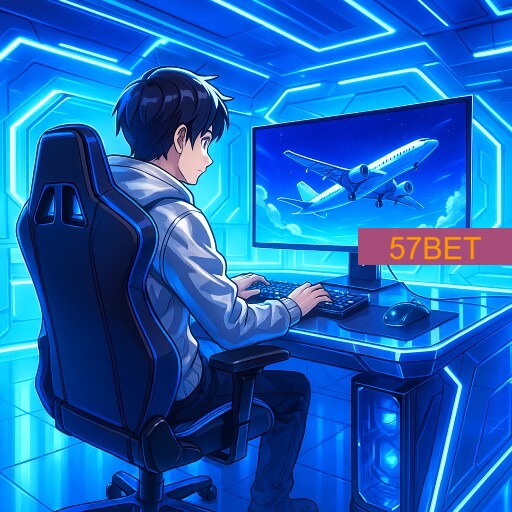 Imagem promocional da 57BET mostrando a plataforma e suas vantagens