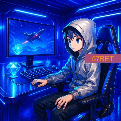 Imagem promocional da 57BET mostrando a plataforma e suas vantagens