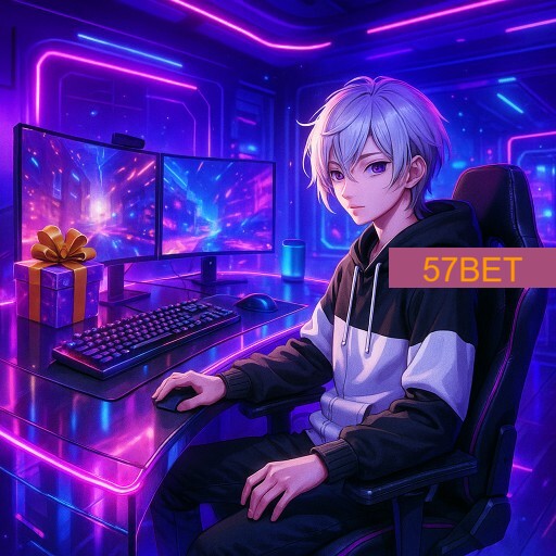 Imagem promocional da 57BET mostrando a plataforma e suas vantagens