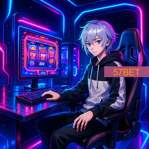 Imagem promocional da 57BET mostrando a plataforma e suas vantagens