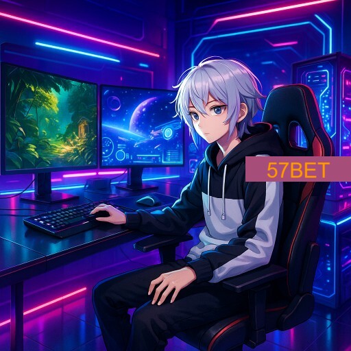 Imagem promocional da 57BET mostrando a plataforma e suas vantagens