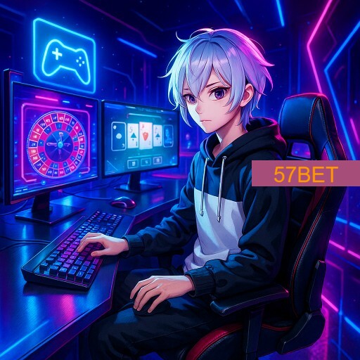 Imagem promocional da 57BET mostrando a plataforma e suas vantagens
