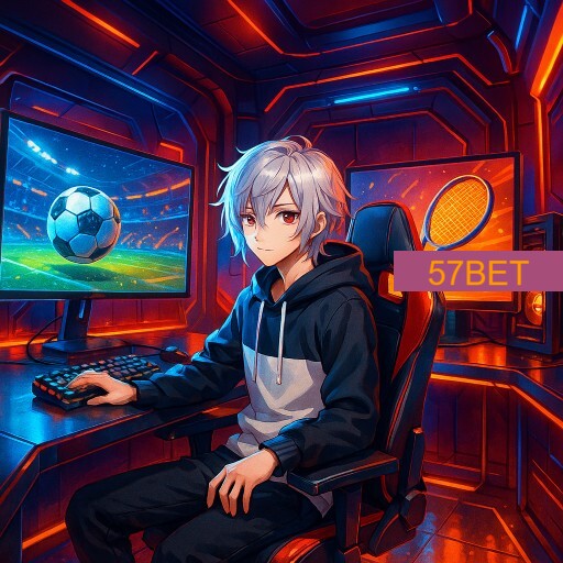 Imagem promocional da 57BET mostrando a plataforma e suas vantagens