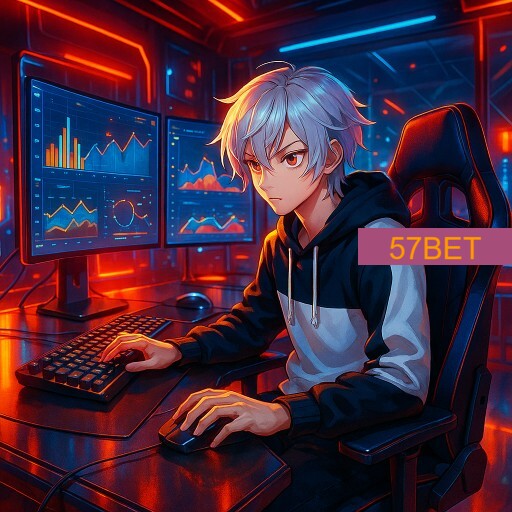 Imagem promocional da 57BET mostrando a plataforma e suas vantagens