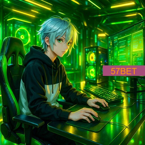 Imagem promocional da 57BET mostrando a plataforma e suas vantagens